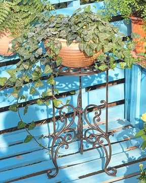 Cast Iron Flower Pot Accent Table - The Decor Kart 