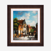 "A Dutch Street" Handmade Oil Painting 20"x24"