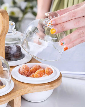 Divided Glass Serving Tray - 4 Compartments - The Decor Kart 