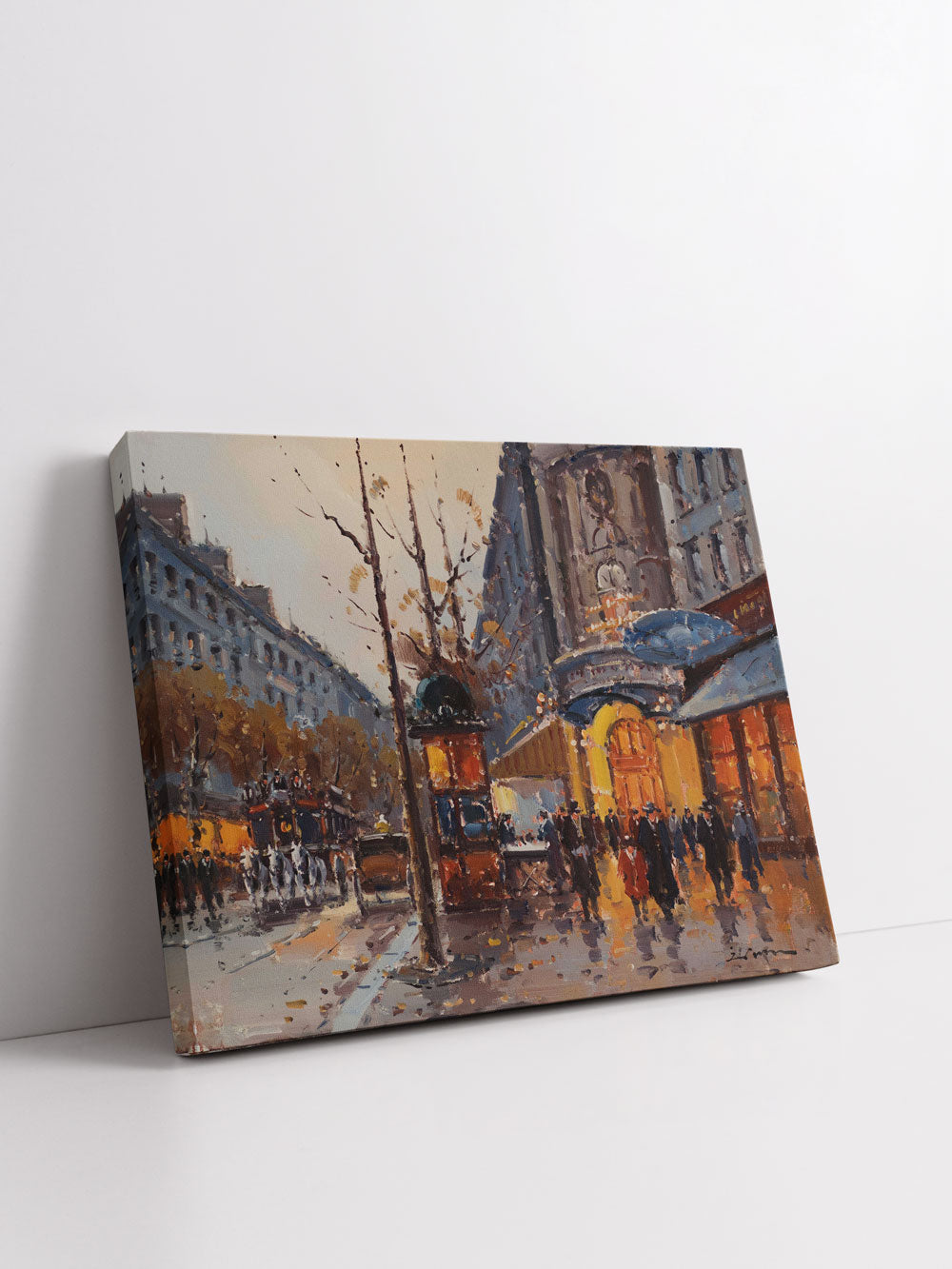 "Theatre Du Vaudeville" Handmade Oil Painting 20"x24"
