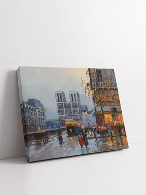 "Place St. Michel" Handmade Oil Painting 20"x24"