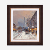 "Place De La Bastille In Winter" Handmade Oil Painting 20"x24"