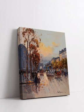 "Champs Elysees Paris" Handmade Oil Painting 20"x24"
