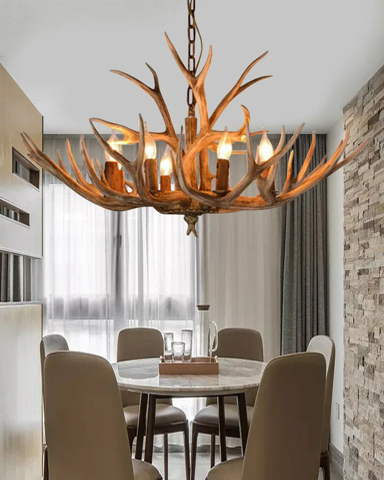 The Antler 6 - Light Geometric Chandelier - The Decor Kart 
