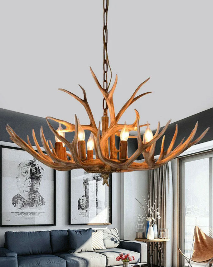 The Antler 6 - Light Geometric Chandelier - The Decor Kart 