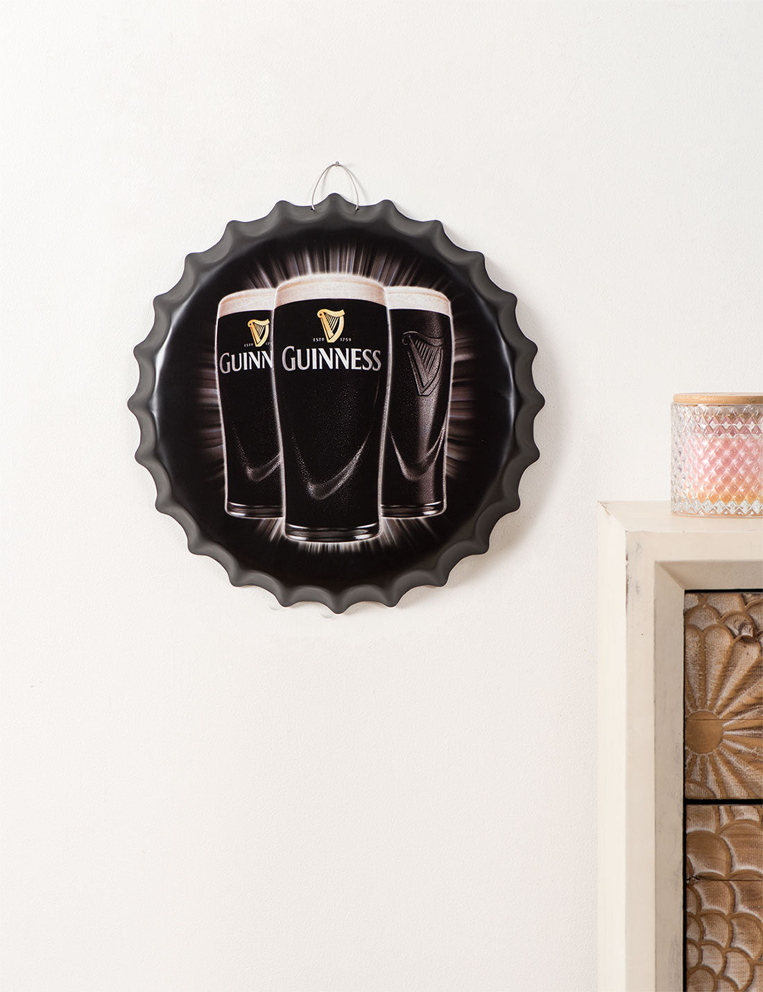 Guiness' Oversized Wall Bottle Cap - The Decor Kart 