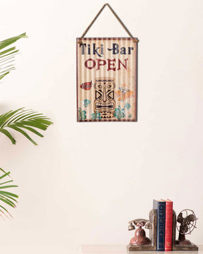 Tiki Bar Open Wall Art - The Decor Kart 