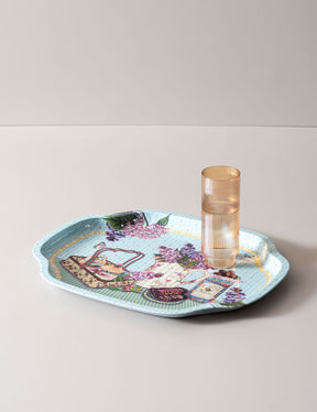 The Picnic Serving Tray - Blue - The Decor Kart 