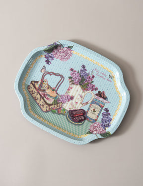 The Picnic Serving Tray - Blue - The Decor Kart 