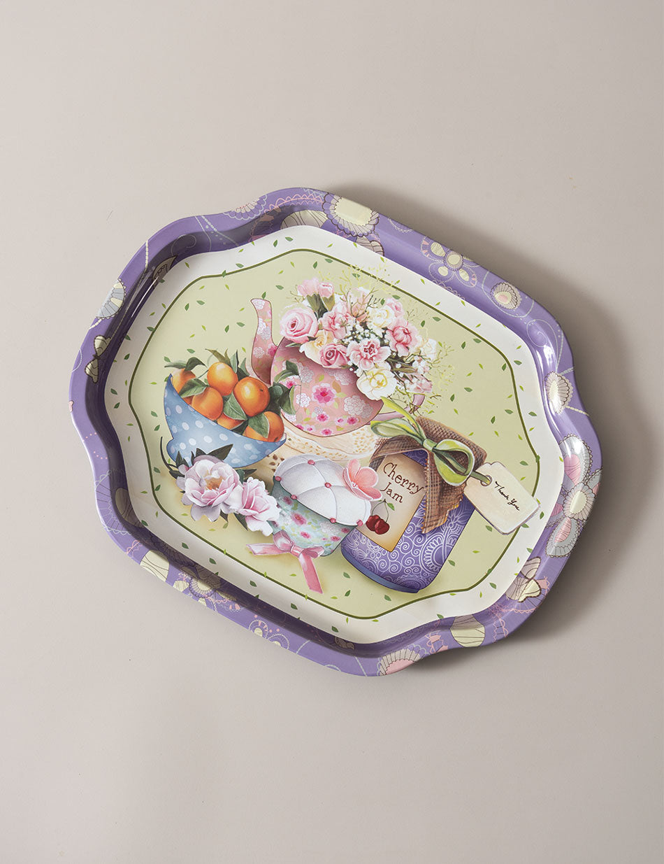The Picnic Serving Tray - Purple - The Decor Kart 