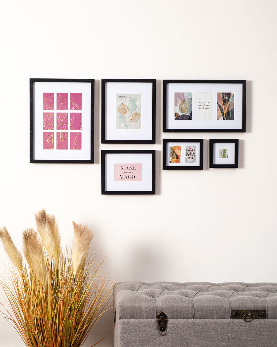 Pink Palm Wall Collage Set - The Decor Kart