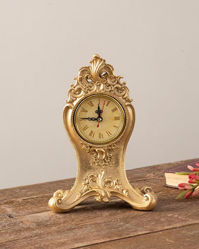 Classic Gold Victorian Table Top Clock - The Decor Kart 