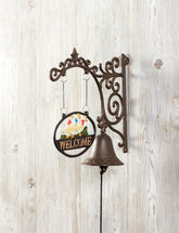 Welcome - Cast Iron Wall Mounted Bell - The Decor Kart 