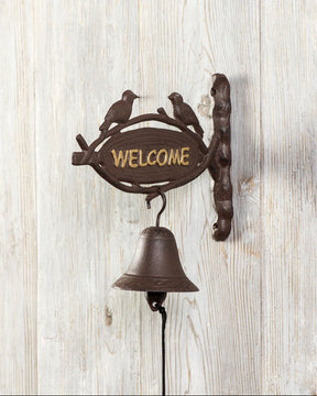 Welcome - Cast Iron Wall Mounted Bell - The Decor Kart 