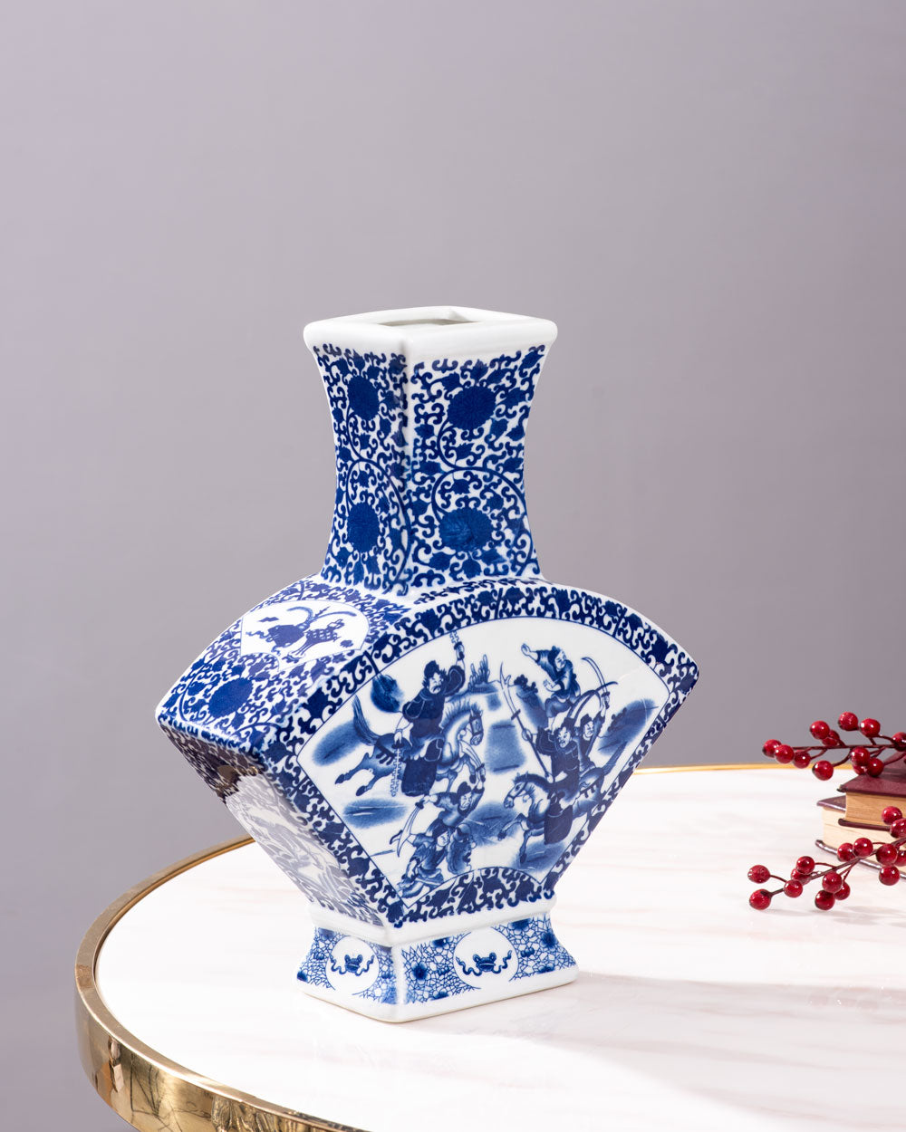 Classic Blue & White Porcelain Vase - The Decor Kart