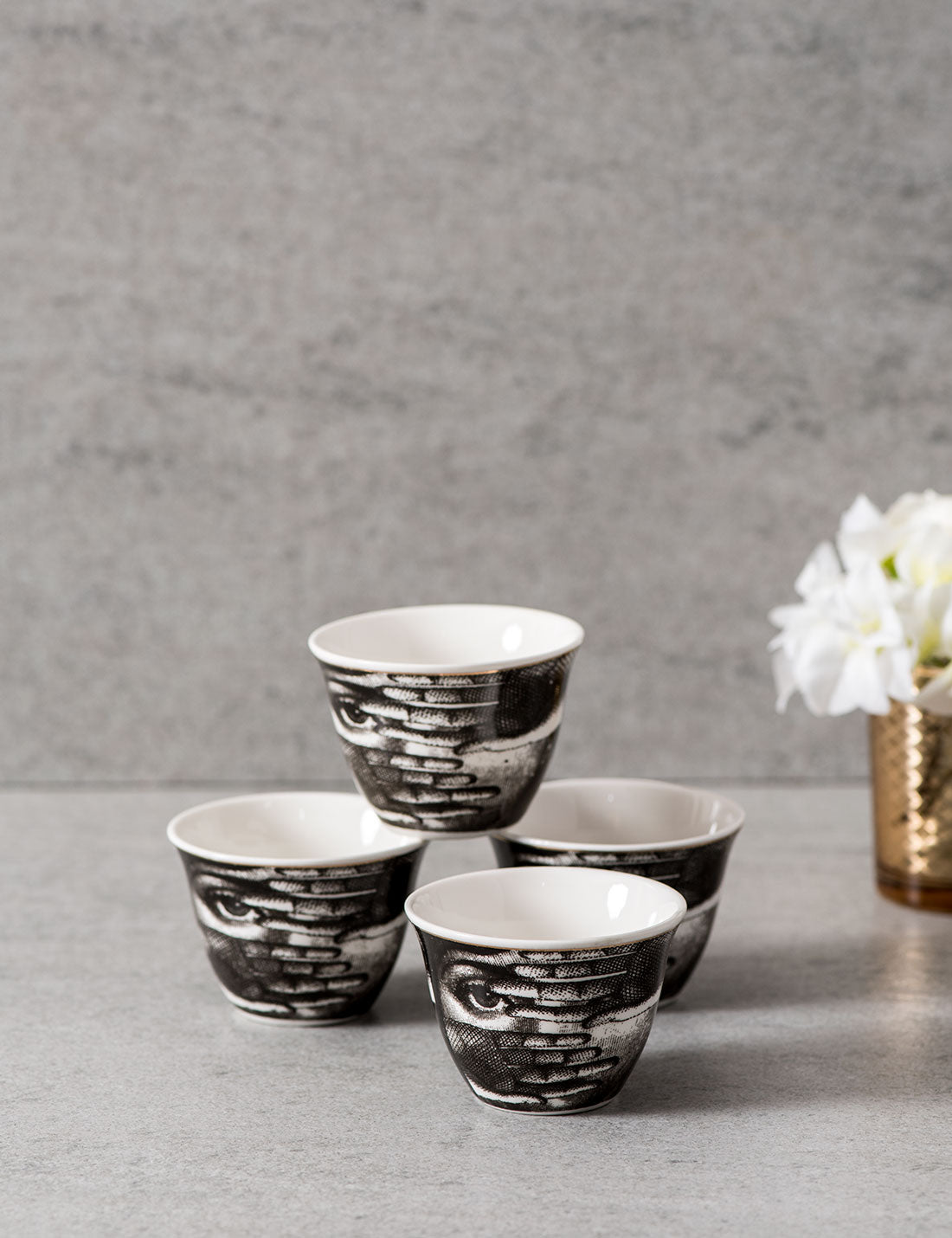The Woman - Ceramic Green Tea Cups - Set of 12 - The Decor Kart