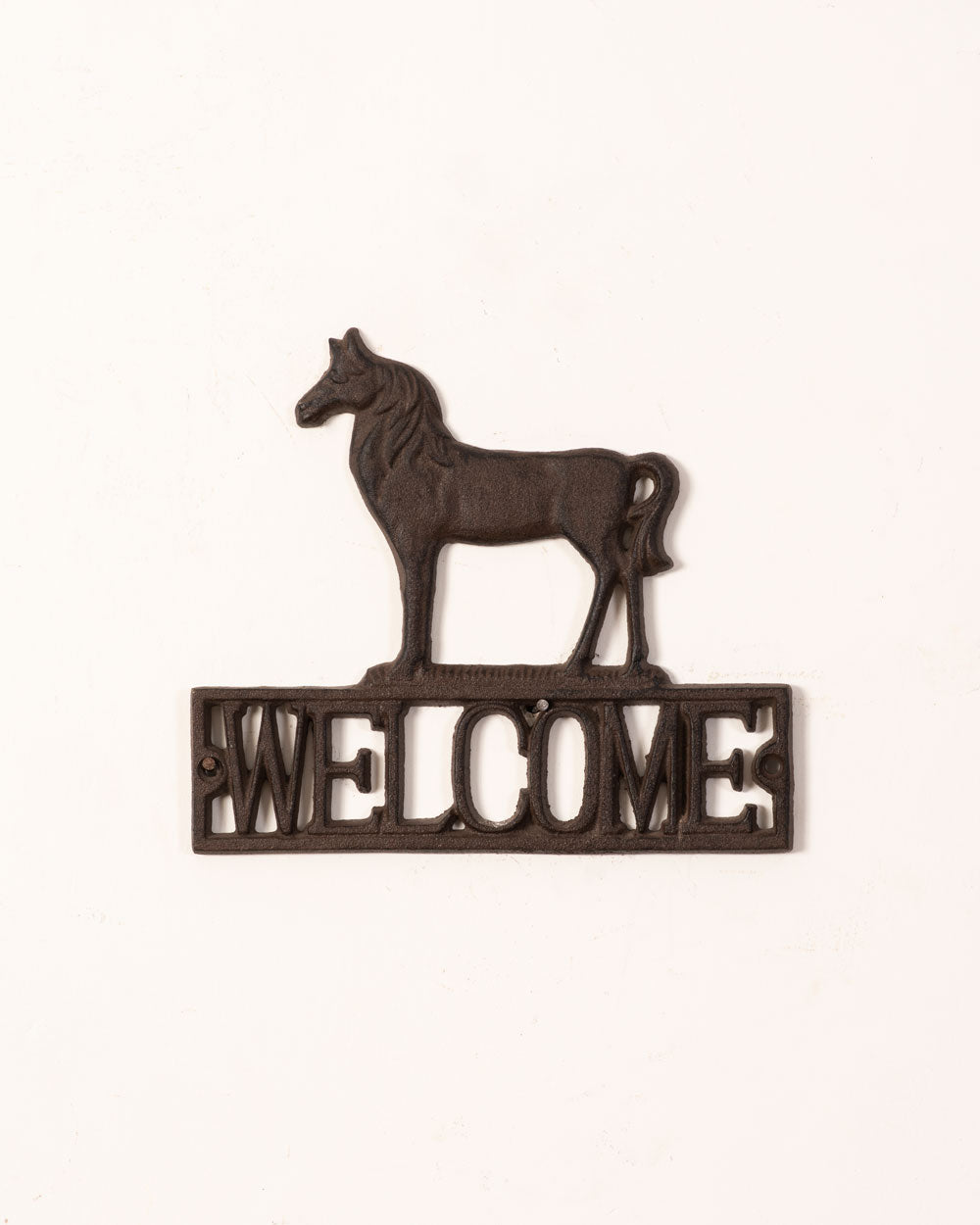 Welcome - Cast Iron Wall Mounted Sign - The Decor Kart