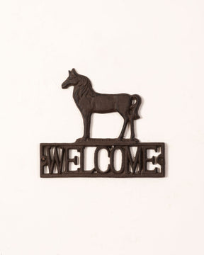 Welcome - Cast Iron Wall Mounted Sign - The Decor Kart 