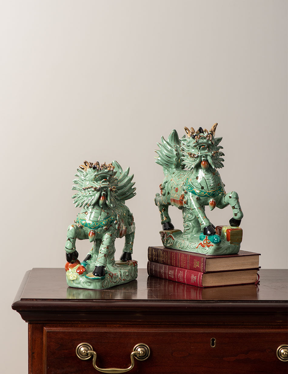Fine Porcelain Chi Lin – Feng Shui Guardians - The Decor Kart