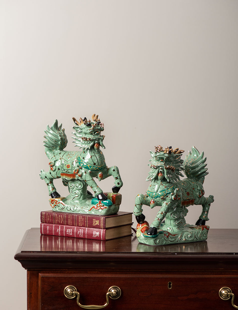 Fine Porcelain Chi Lin – Feng Shui Guardians - The Decor Kart