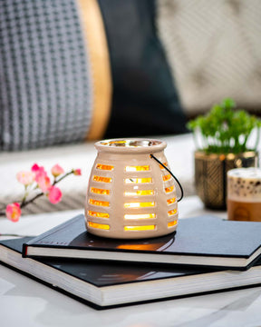 Lantern Tea-Light Holder - Beige