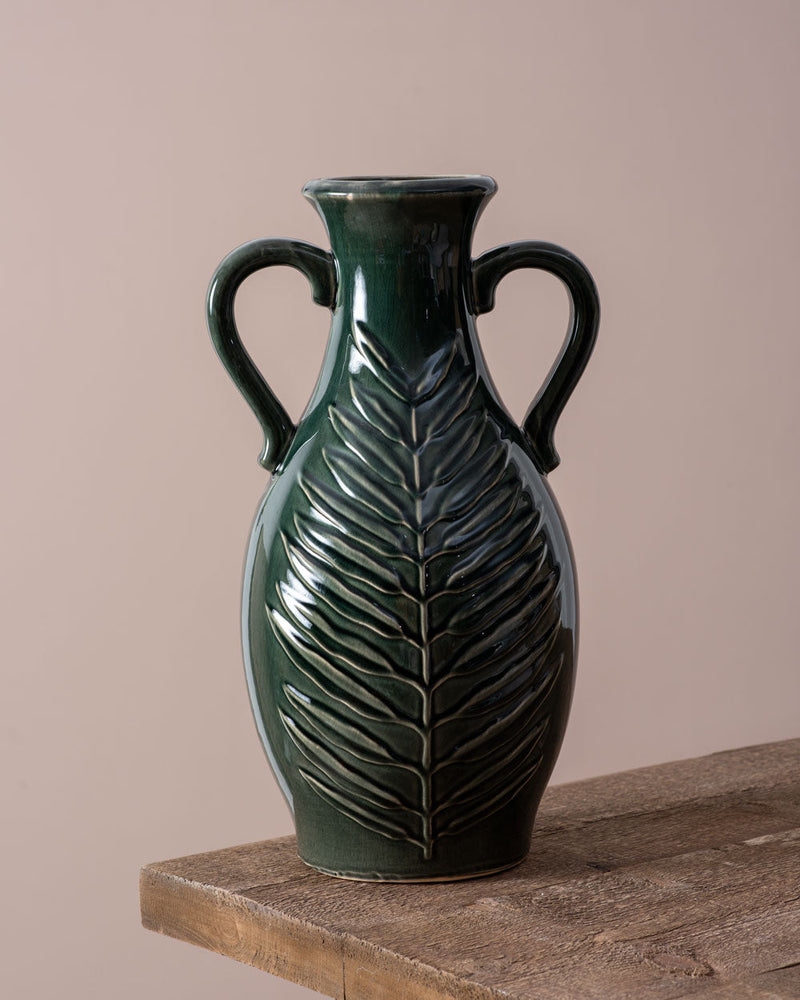 Fern Bottle Green Vase
