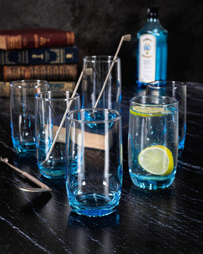 Aquamarine Highball Glass - Set of 4 - The Decor Kart 