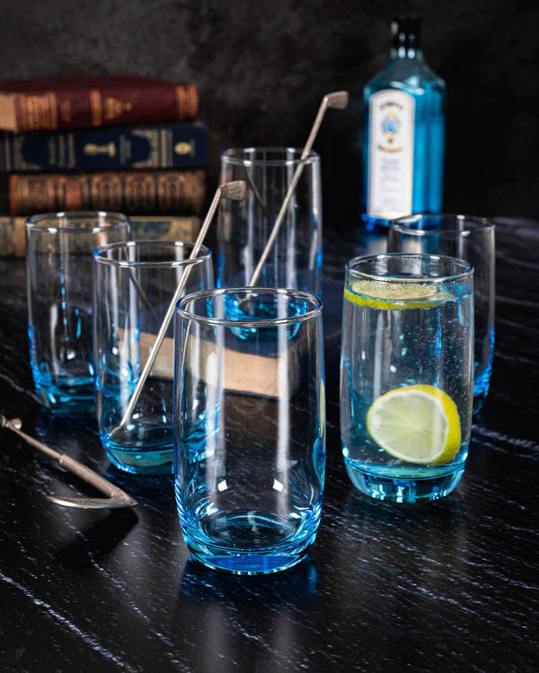 Aquamarine Highball Glass - Set of 4 - The Decor Kart 