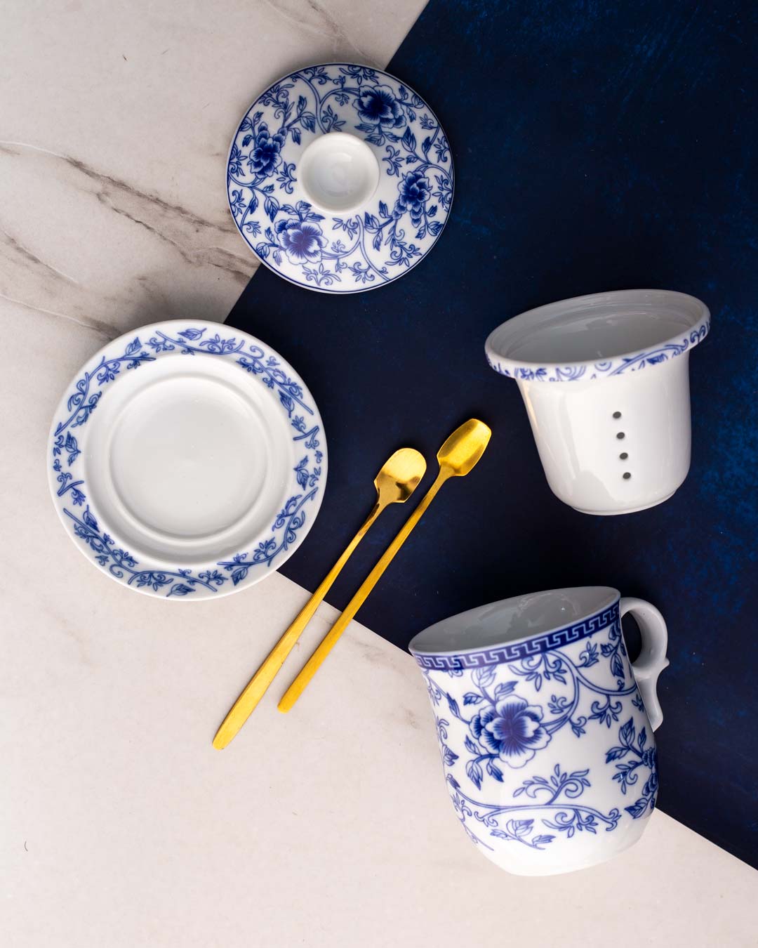 Chinoiserie Infuser Tea Mug - The Decor Kart 