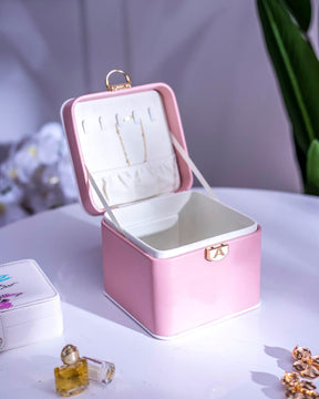 Travel Jewellery Box - Pink - The Decor Kart 