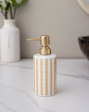 Ribbed Soap Dispenser - White