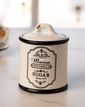 'Paris Maison De Famille' Sugar Canister + Milk Pot - The Decor Kart 