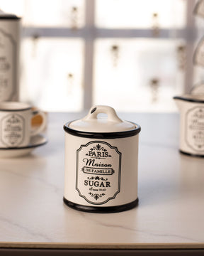 'Paris Maison De Famille' Sugar Canister + Milk Pot - The Decor Kart 