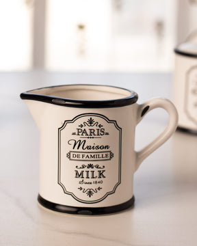 'Paris Maison De Famille' Sugar Canister + Milk Pot - The Decor Kart 