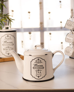 'Paris Maison De Famille' Ceramic Kettle - The Decor Kart 