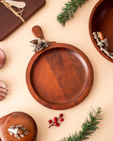 Acorn Wood Pizza Platter - The Decor Kart 