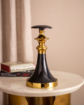 Black & Gold Candle Stand - The Decor Kart