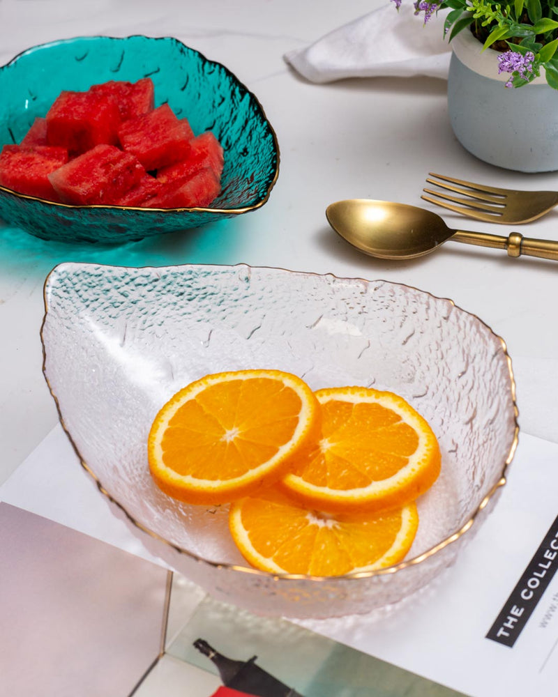 Pear Shaped Glass Bowl - Clear