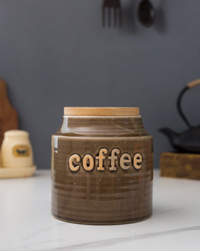 Coffee Ceramic Canister - The Decor Kart 