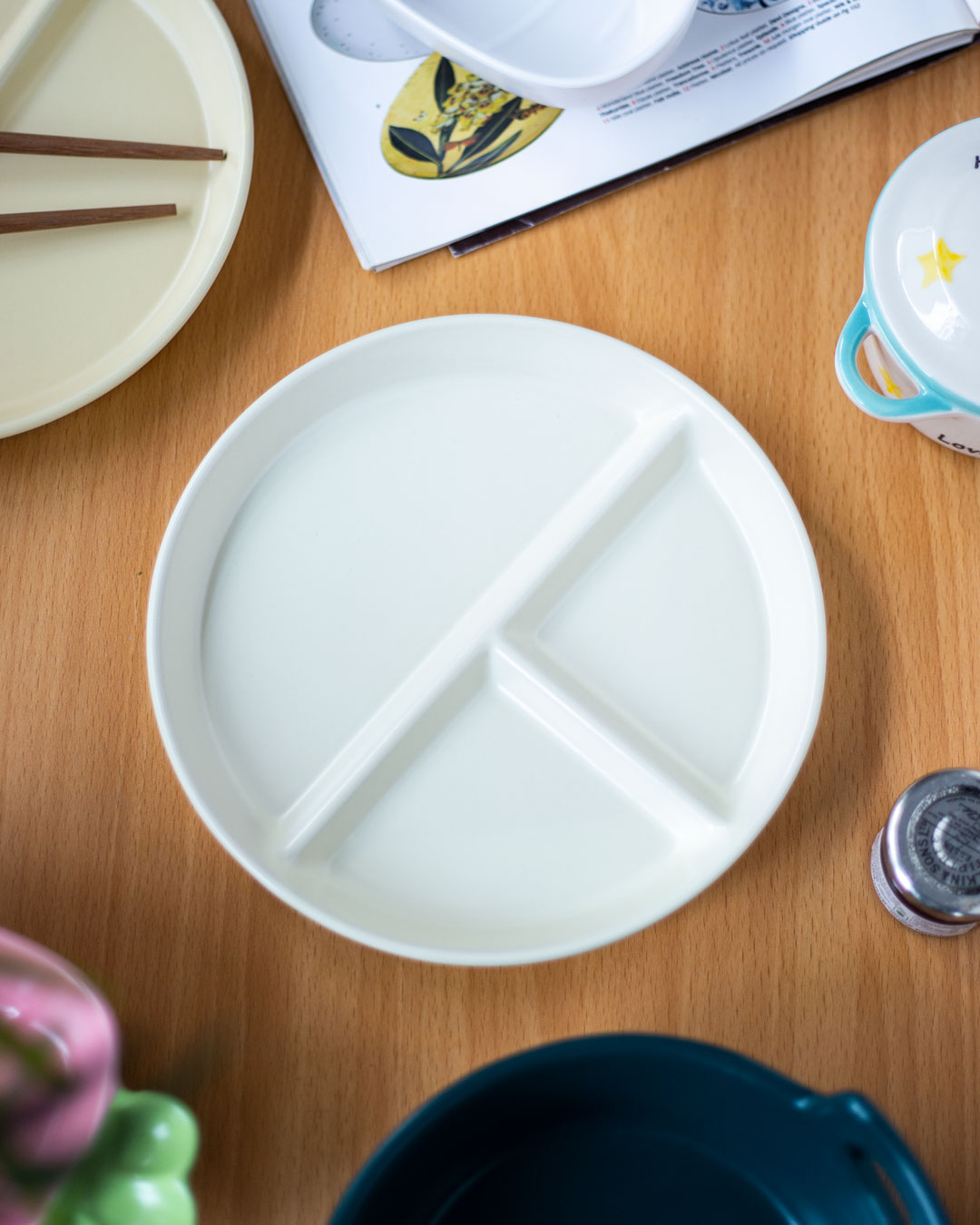 Monochrome Chip & Dip Platter - Grey