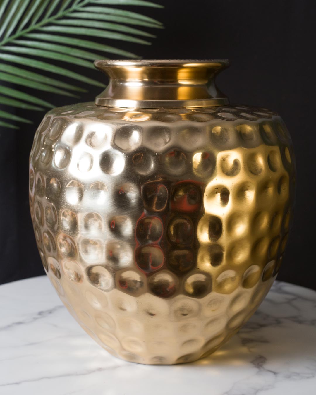 Hand-Hammered Metal Vase
