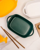 Monochrome Baking Dish - Emerald Green