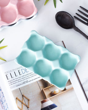 Ceramic Egg Caddy - Green