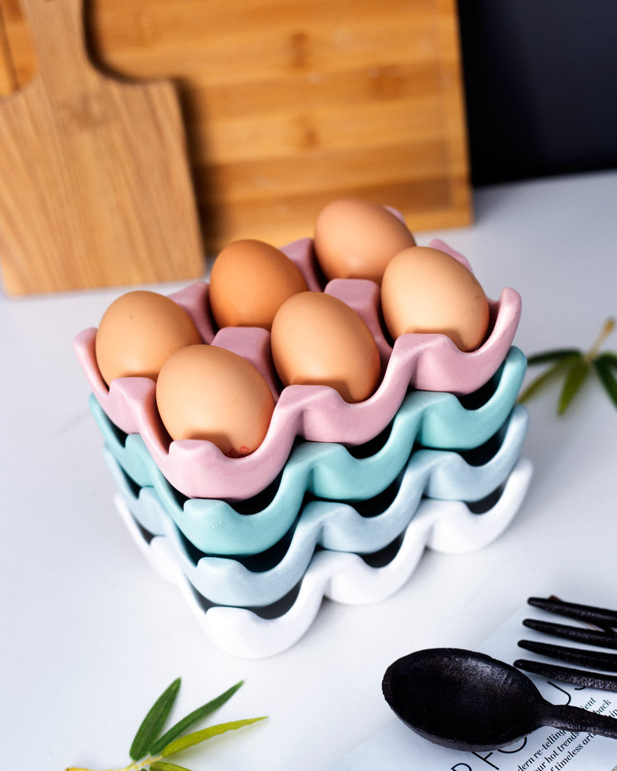 Ceramic Egg Caddy - Green