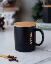 'Hello' Coffee Mug - Black