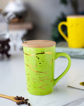 'Marbleised' Coffee Mug - Green
