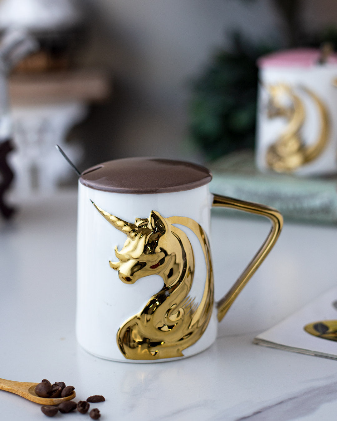 'Unicorn' Coffee Mug - Brown