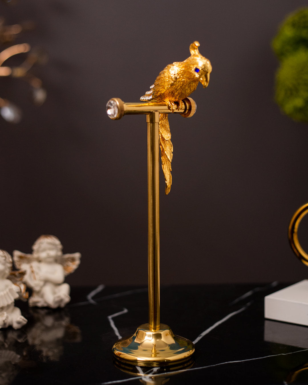 Golden Cockatoo Tabletop Sculpture - The Decor Kart 