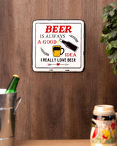 'I Really Love Beer' Tin Bar Sign