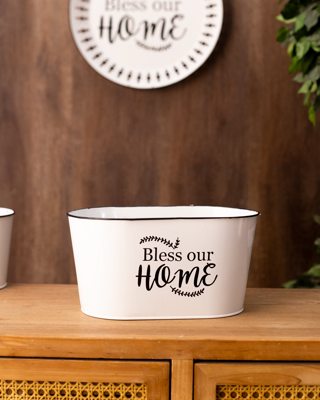 Bless Our Home - Set of 3 Metal Planters